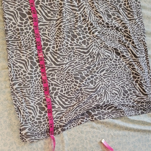 Jockey Womens Zebra Patterned Pajama Mini Dress Loungewear Size L - Picture 4 of 5